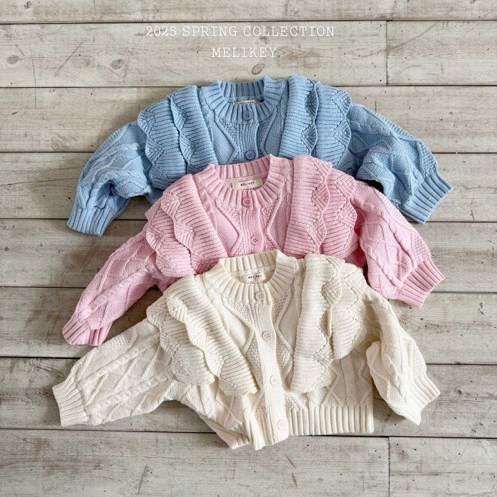 [melikey] Pastel Frill Cardigan_Pink