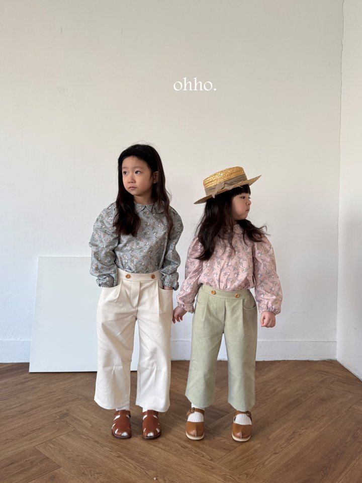 [ohho] Rabbit Round Blouse_2colors