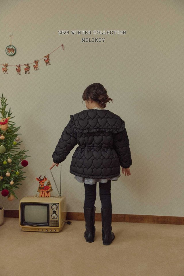 [melikey] Heart Quilted Puffer_Black