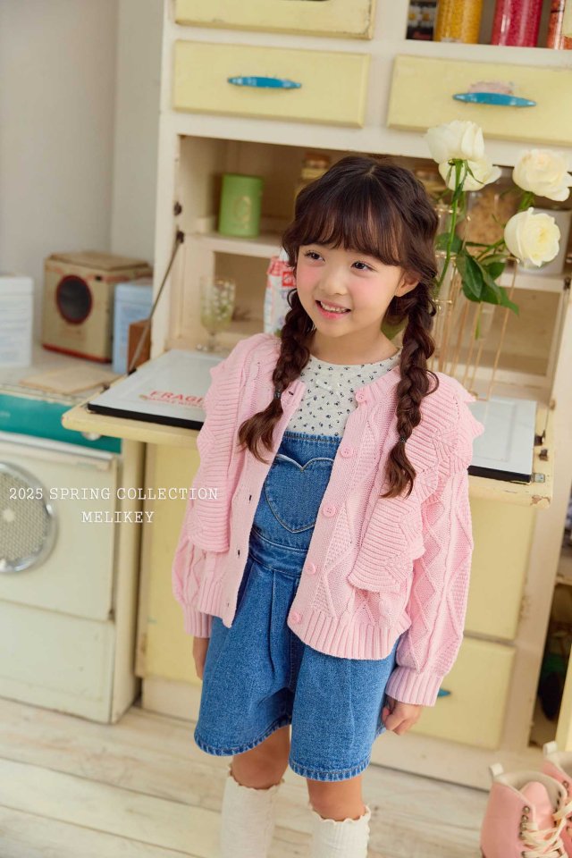 [melikey] Pastel Frill Cardigan_Pink