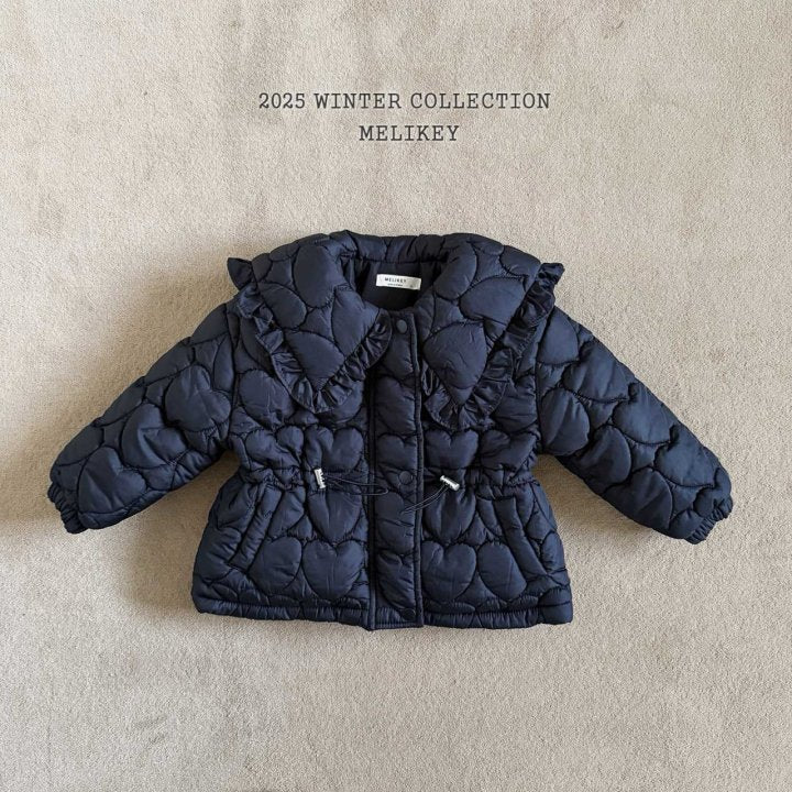 [melikey] Heart Quilted Puffer_Black