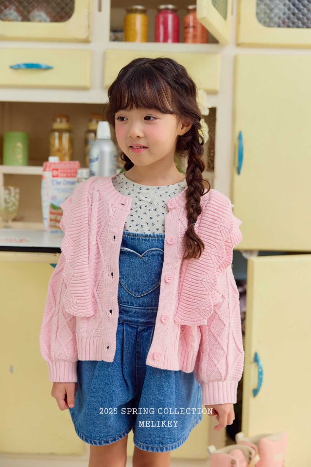 [melikey] Pastel Frill Cardigan_Pink