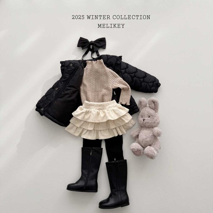 [melikey] Heart Quilted Puffer_Black