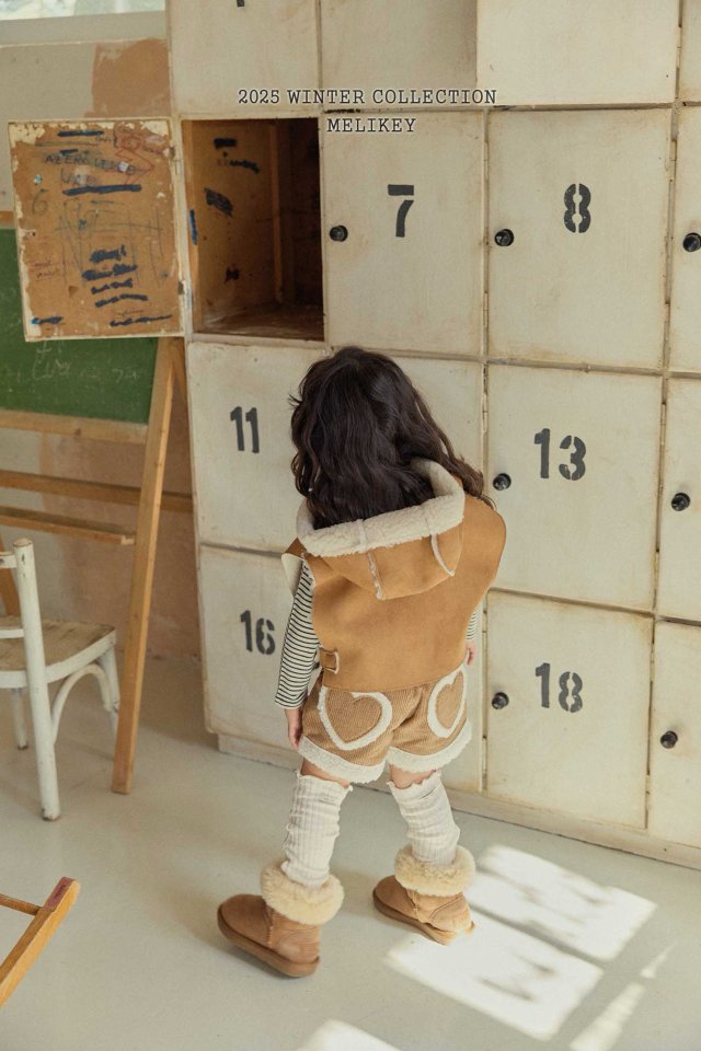 [melikey] Shearling Hooded Cape_Brown