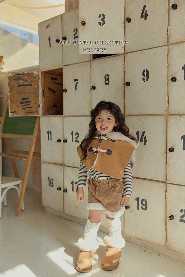 [melikey] Shearling Hooded Cape_Brown