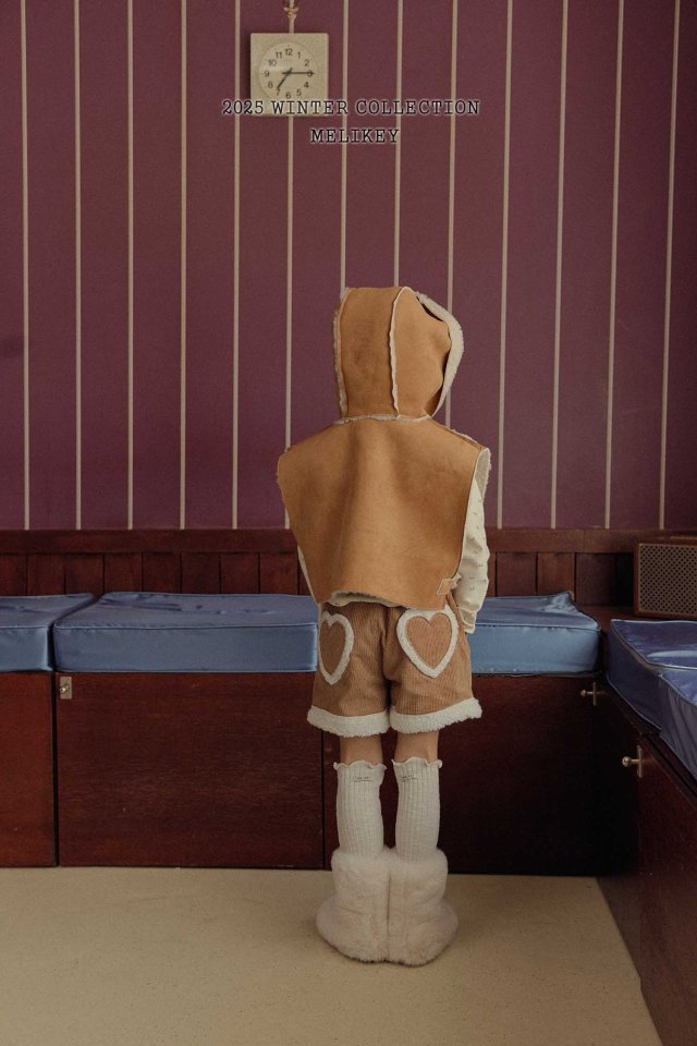 [melikey] Shearling Hooded Cape_Brown