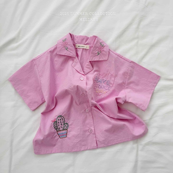 [melikey] Nice Embroidery Shirt_2colors