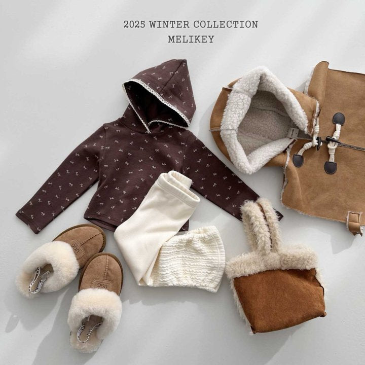 [melikey] Shearling Hooded Cape_Brown