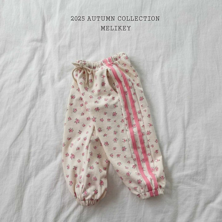 [melikey] Flower Jogger pants_2colors