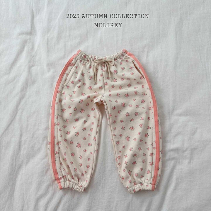 [melikey] Flower Jogger pants_2colors