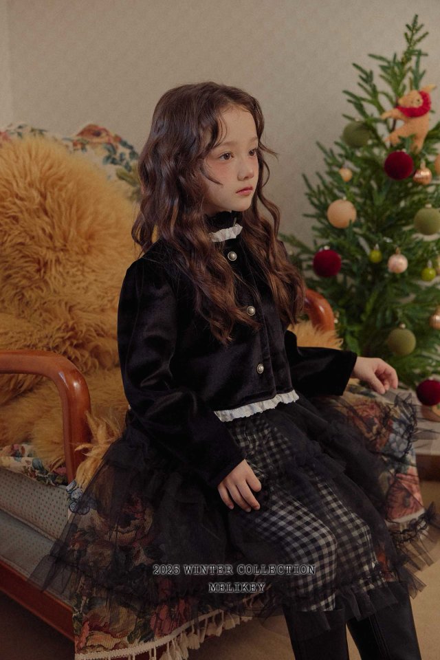 [melikey] Sun Velvet Jacket_Black