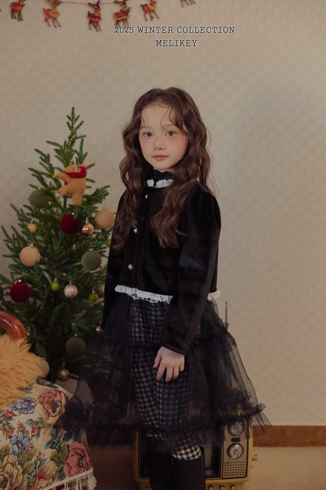 [melikey] Sun Velvet Jacket_Black