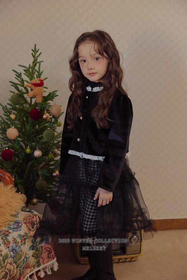 [melikey] Sun Velvet Jacket_Black