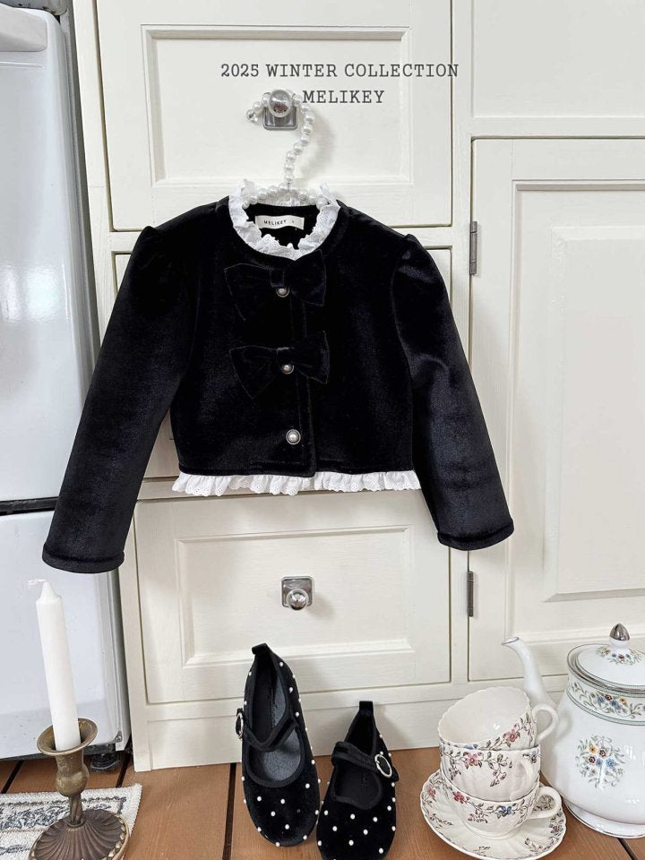 [melikey] Sun Velvet Jacket_Black