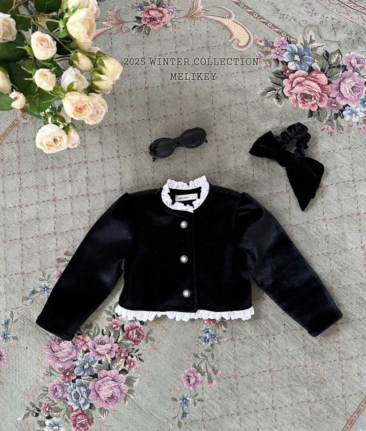 [melikey] Sun Velvet Jacket_Black