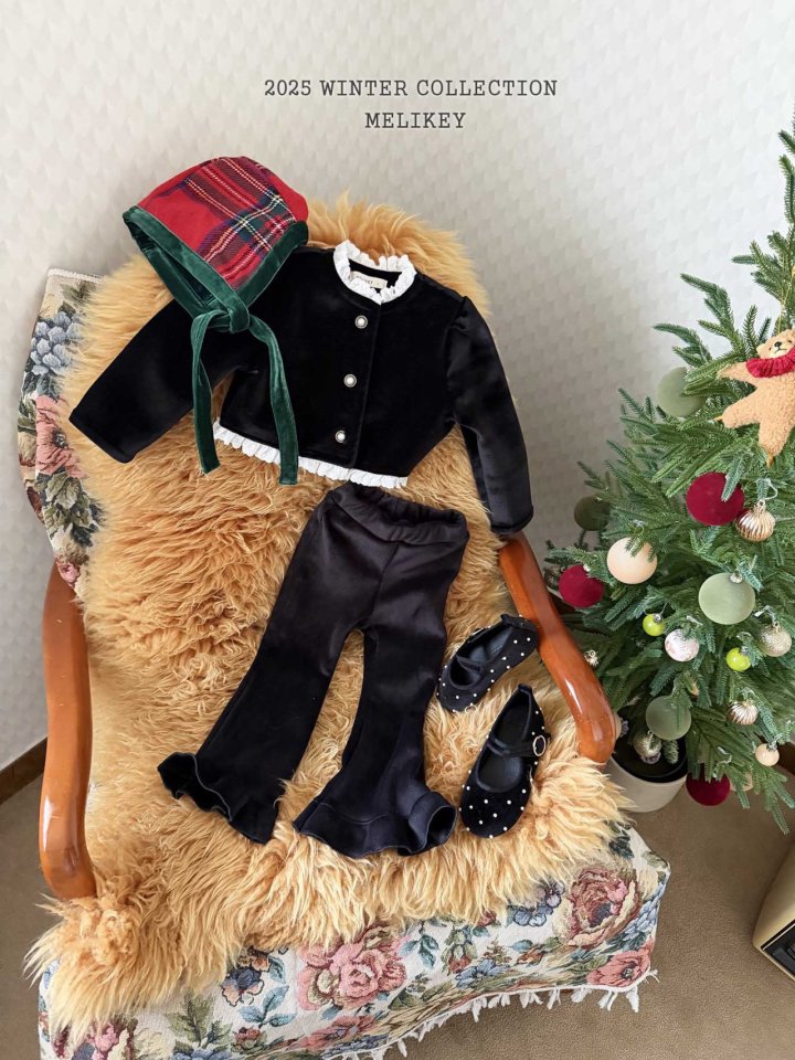 [melikey] Sun Velvet Jacket_Black