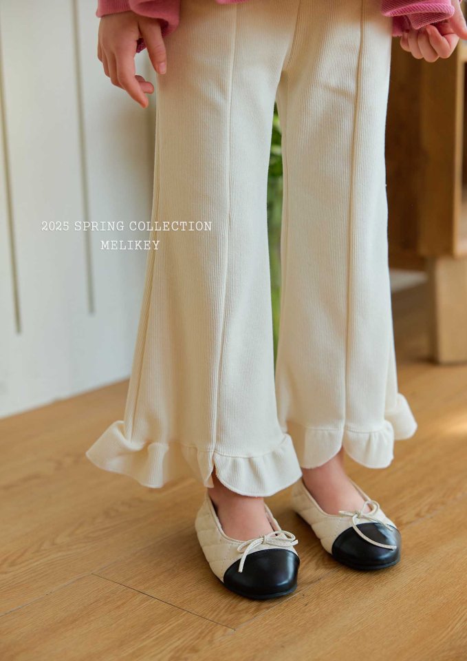 [melikey] Spring Frill Boots Cut Pants_3colors