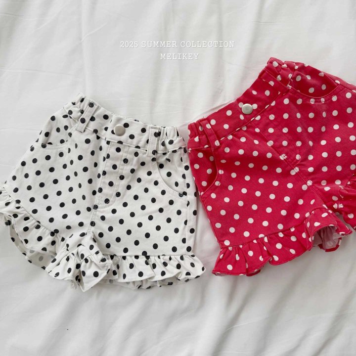 [melikey] Dots Frill Shorts_2colors