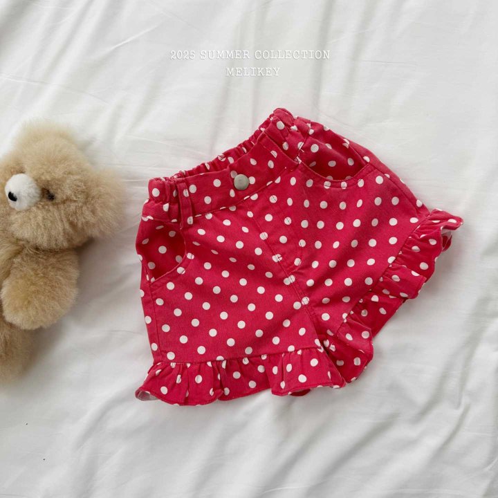 [melikey] Dots Frill Shorts_2colors