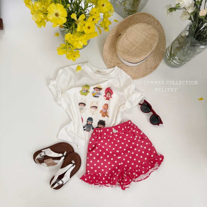[melikey] Dots Frill Shorts_2colors