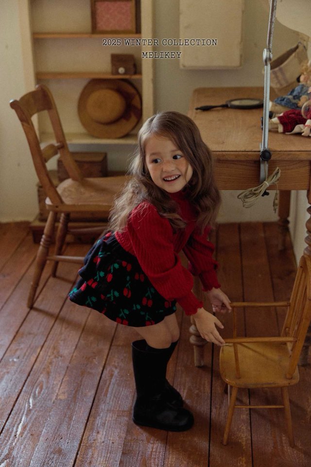 [melikey] Cherry Frill Shorts_Black