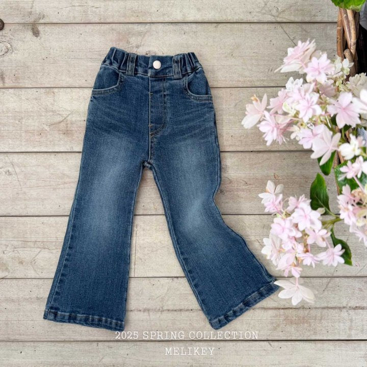 [melikey] Heart Denim Flare Pants