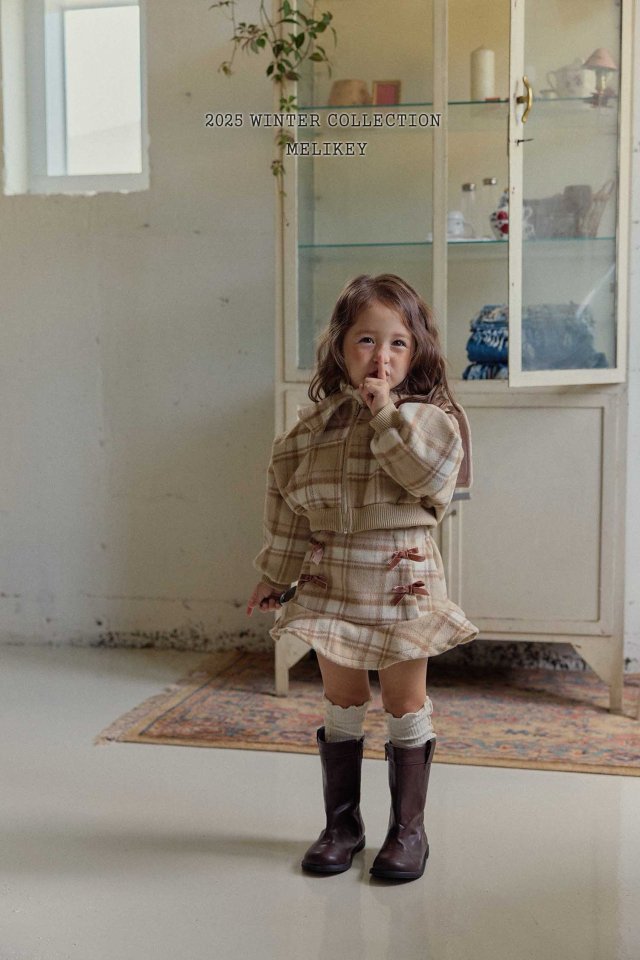 [melikey] Four-Bow Frill Skirt_2colors