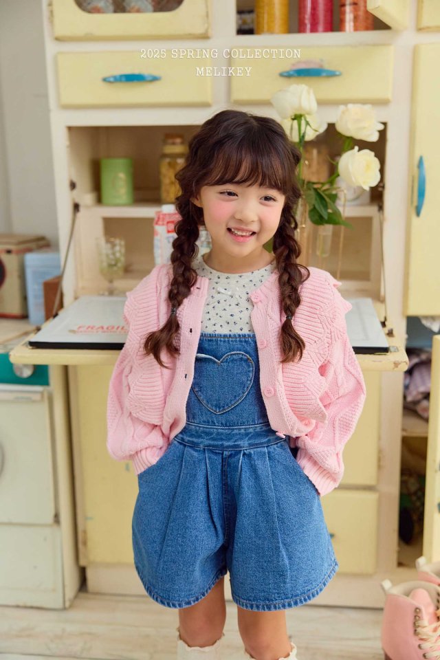 [melikey] Heart Pocket Overalls_Denim