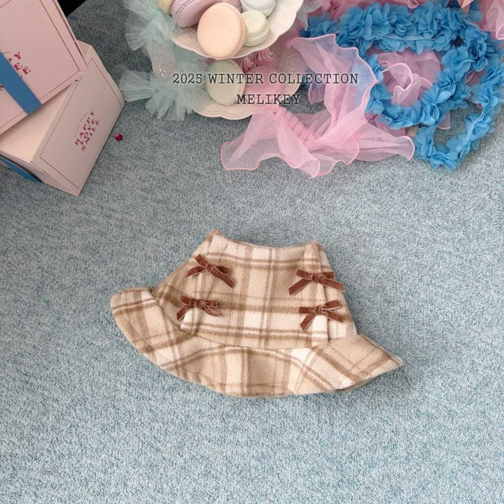 [melikey] Four-Bow Frill Skirt_2colors