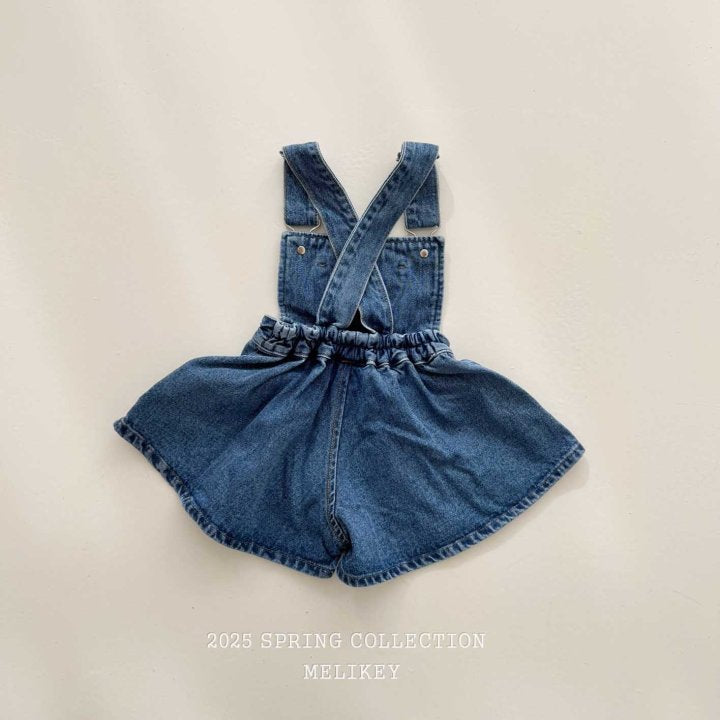 [melikey] Heart Pocket Overalls_Denim