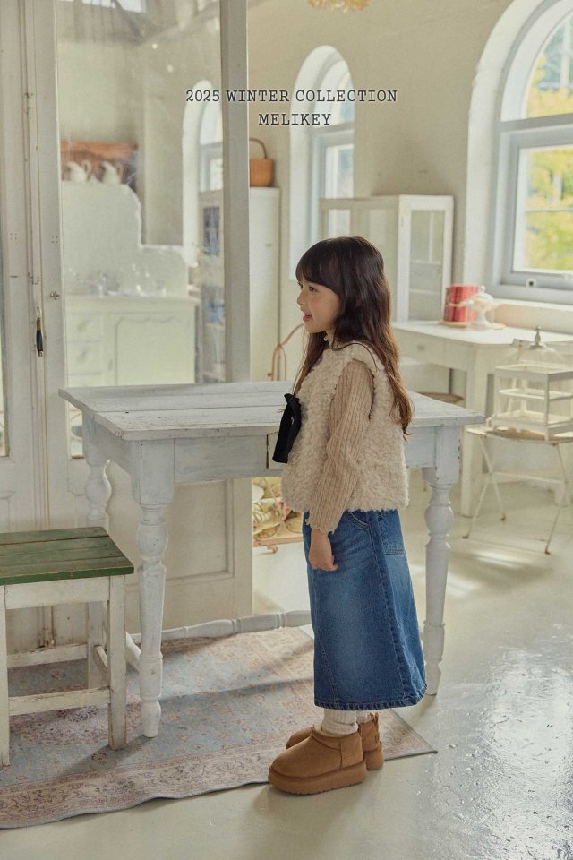 [melikey] Faux Shearling Vest_Light Beige