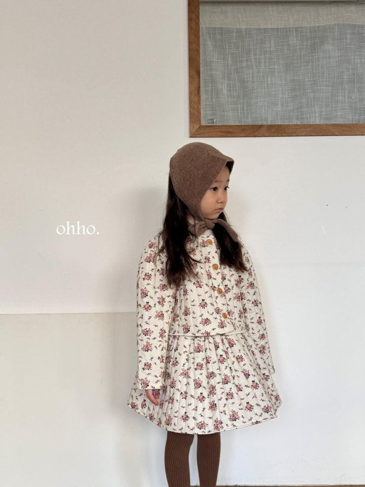 [ohho] Rorschach Quilted Skirt_2colors