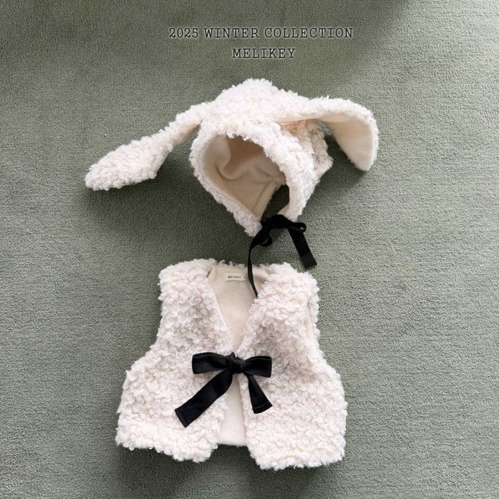 [melikey] Faux Shearling Vest_Light Beige