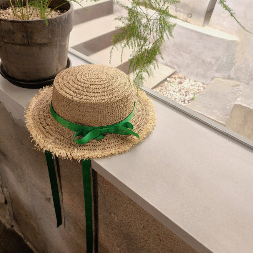 [La belle] Ribbon Summer Hat_4colors