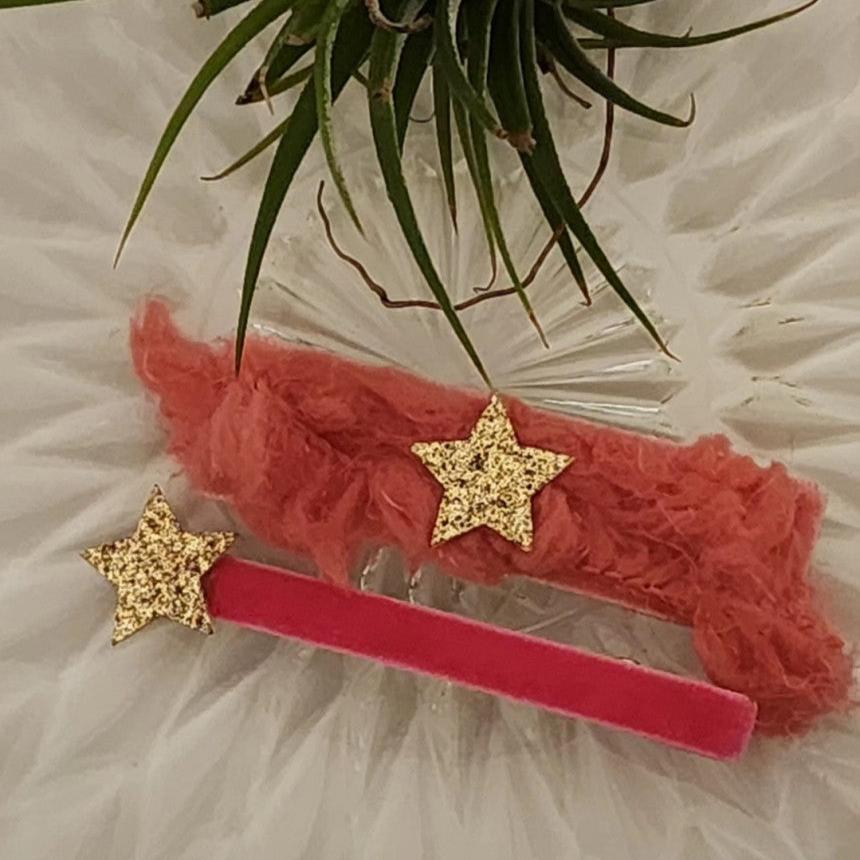 [La Belle] Pink Star Hairpin Set