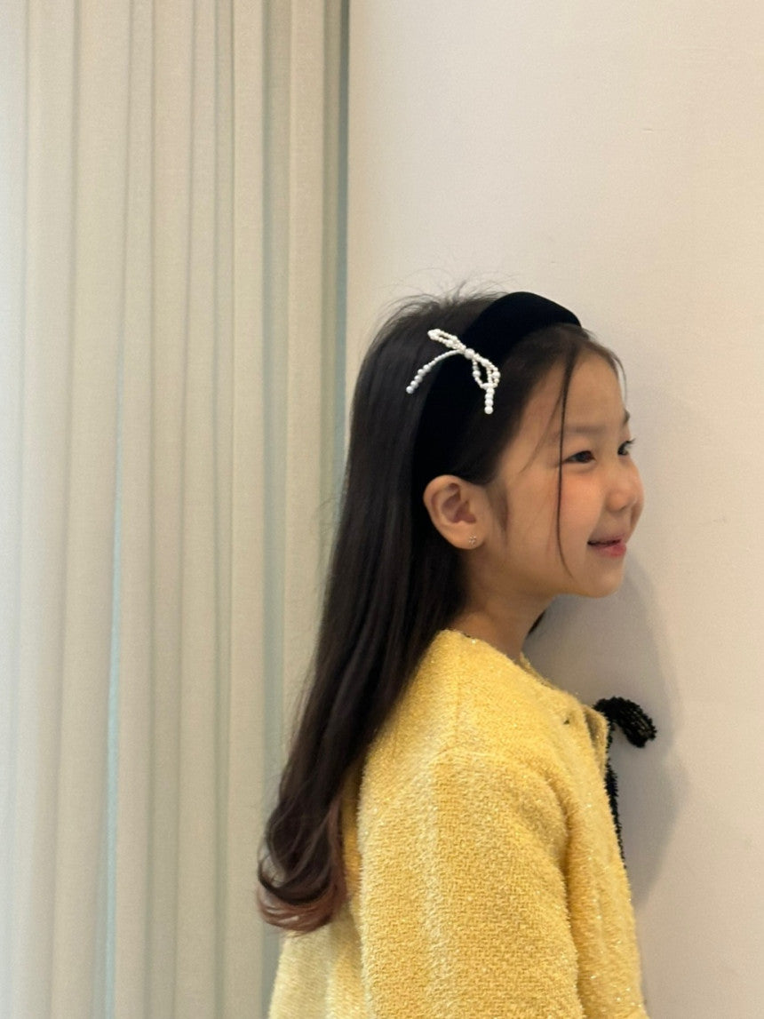 [La Belle] Pearl Ribbon Hair Band